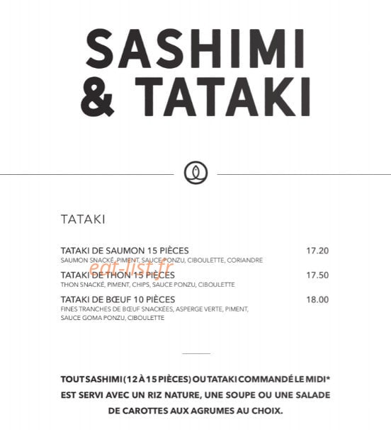 Sushi Shop — carte page 28