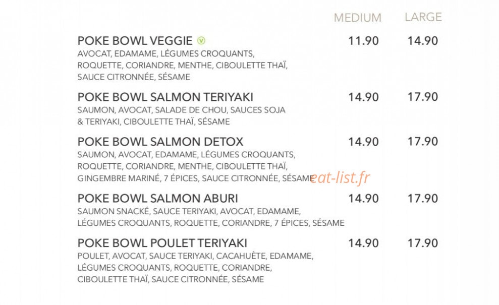 Sushi Shop — carte page 31