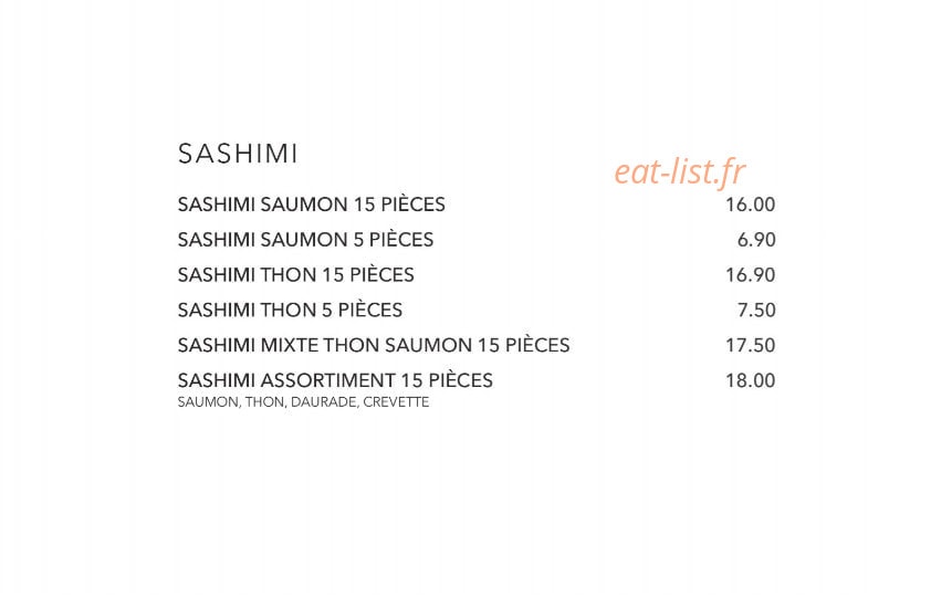 Sushi Shop — carte page 27