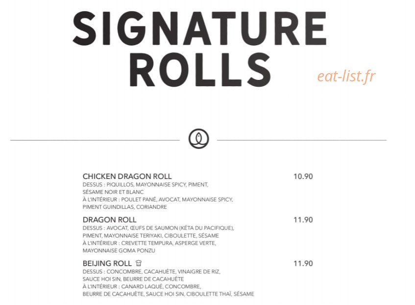 Sushi Shop — carte page 26