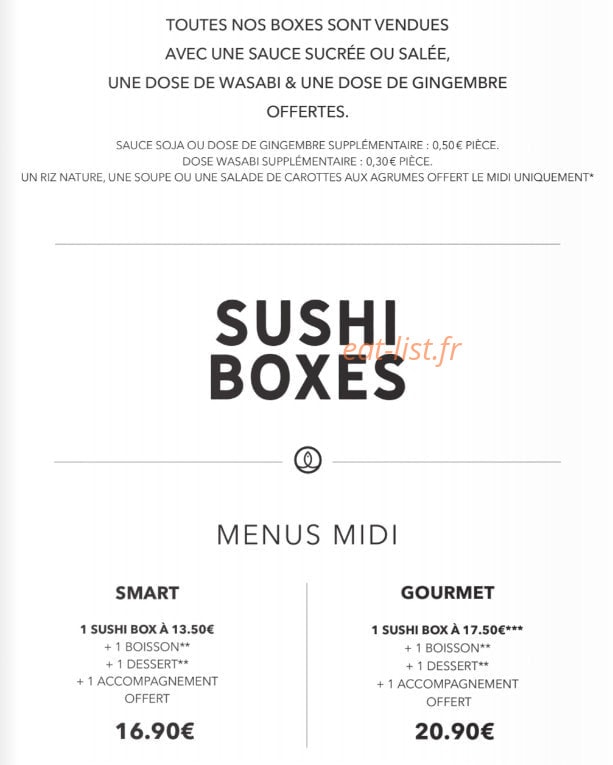 Sushi Shop — carte page 8
