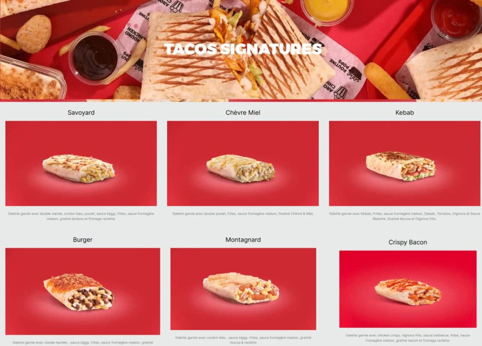 Tacos Avenue — carte page 2