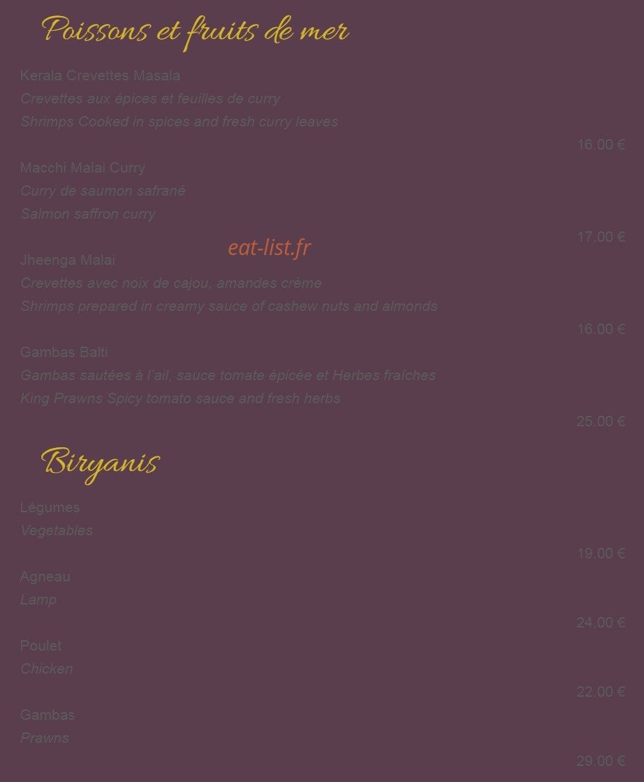 Junoon Curry & Grill — carte page 4