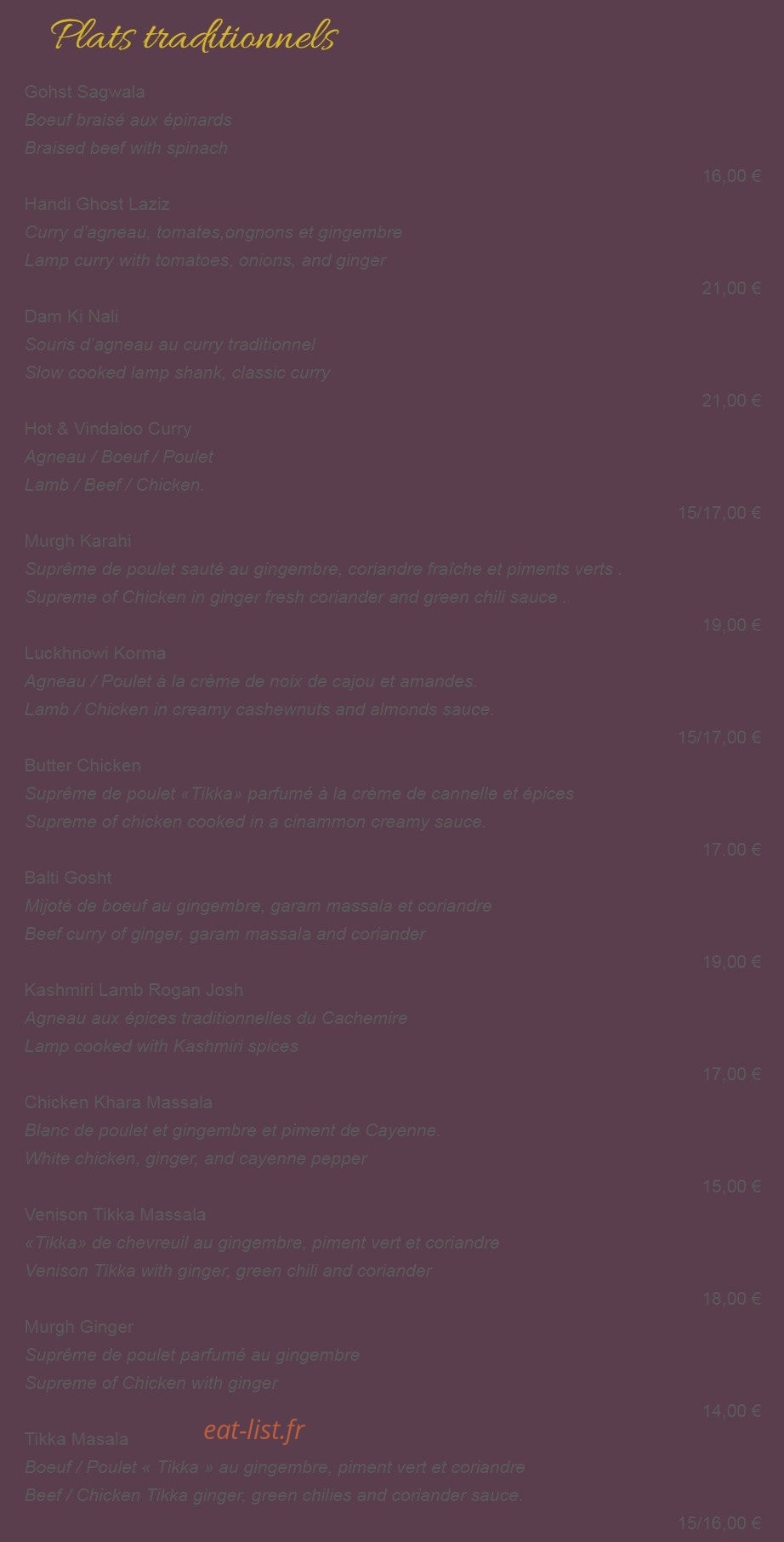 Junoon Curry & Grill — carte page 5