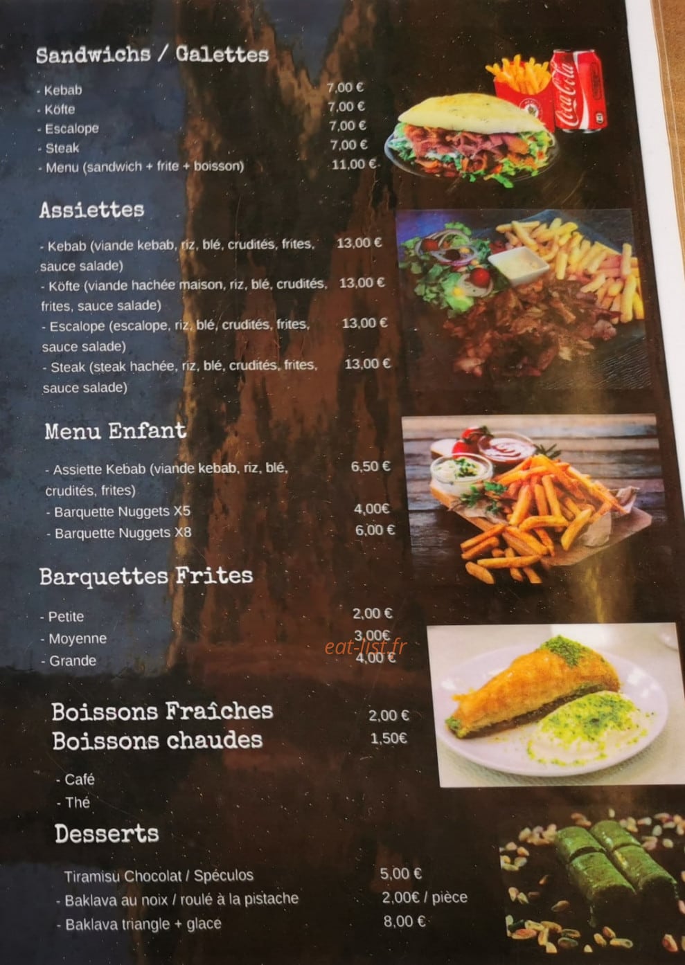 Snack House Kebab — carte page 2