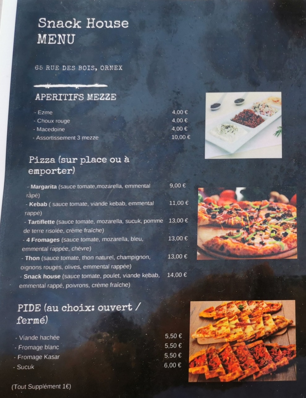 Snack House Kebab — carte page 1
