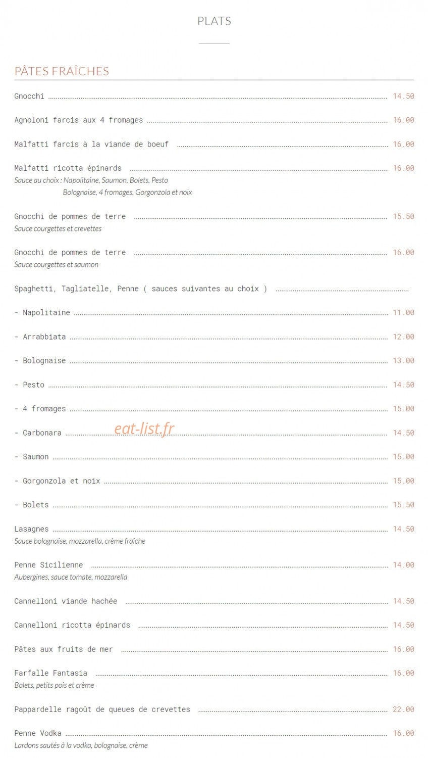 La Bohème — carte page 2
