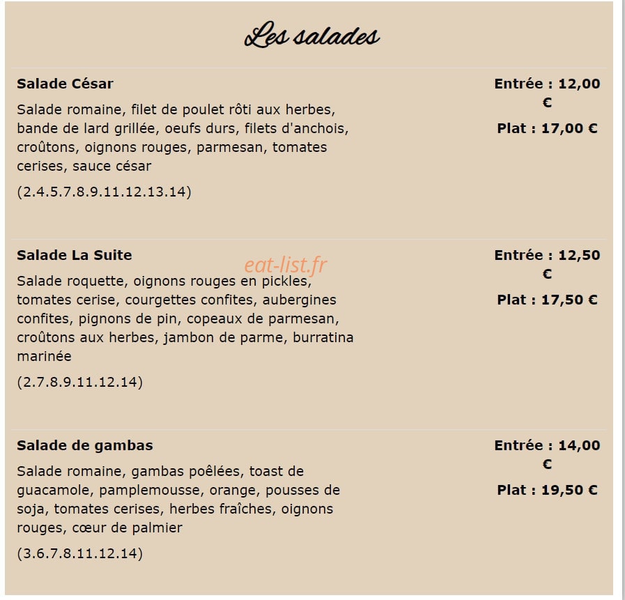 La Suite — carte page 4