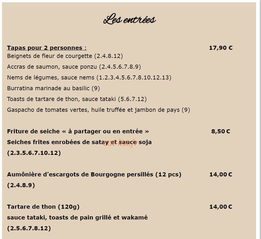 La Suite — carte page 2
