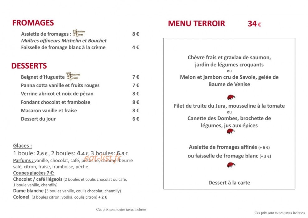 La Terrasse Fleurie — carte page 3