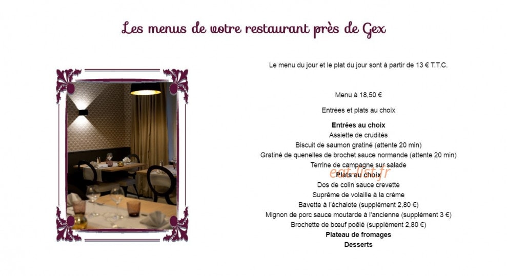 La Truite — carte page 1