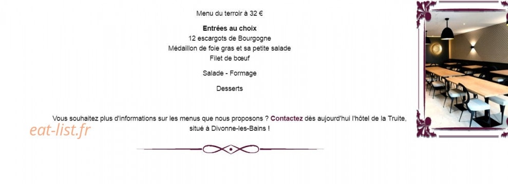 La Truite — carte page 4