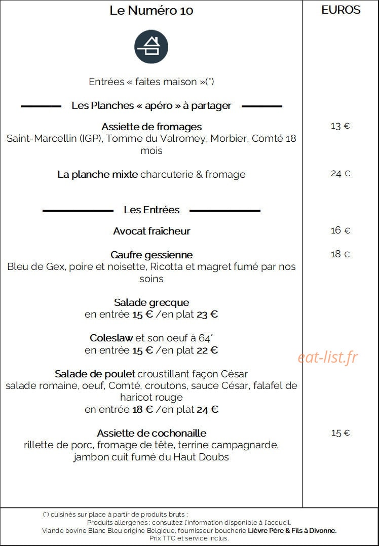 Le Numéro 10 — carte page 1