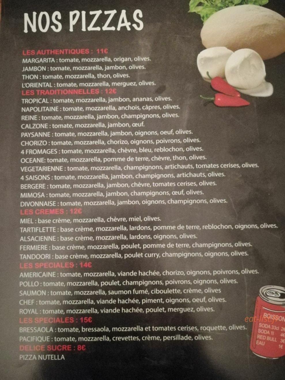 Pizza 4 Saisons — carte page 2