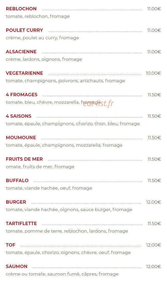 Pizza Tof — carte page 2