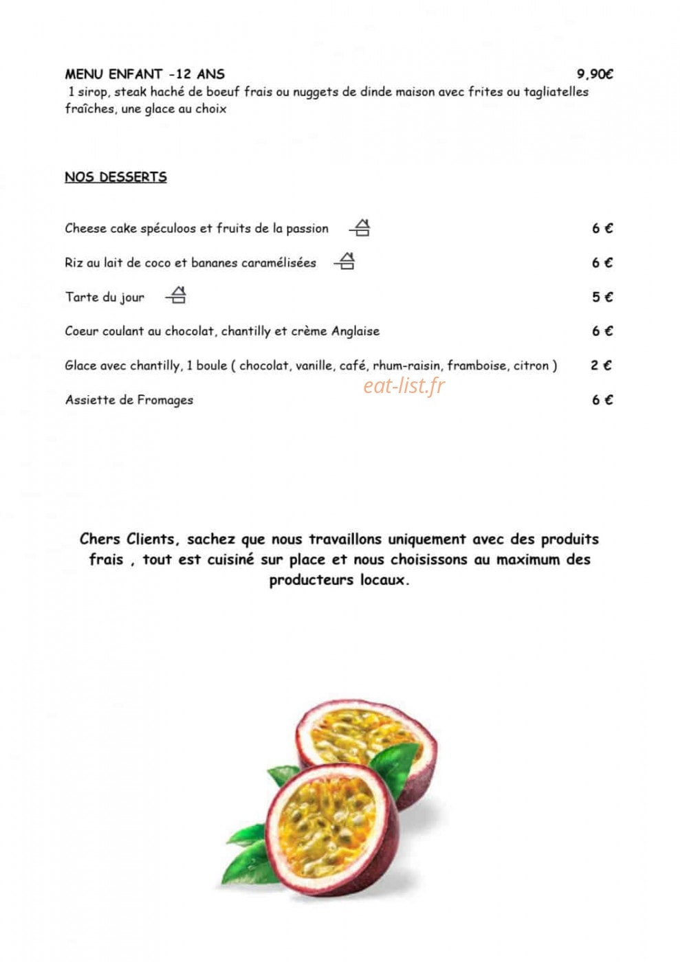 La Taverne Des Ecuries — carte page 2