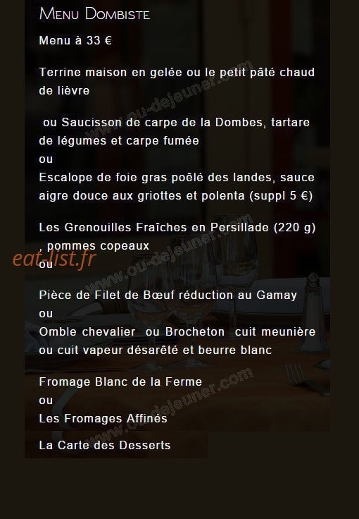 Restaurant les Platanes — carte page 2