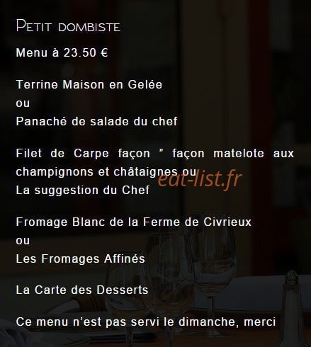 Restaurant les Platanes — carte page 3