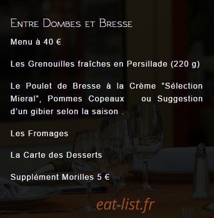 Restaurant les Platanes — carte page 1