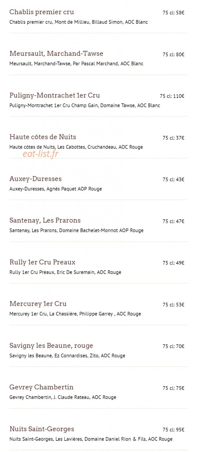 L'Auberge Lentaise — carte page 7