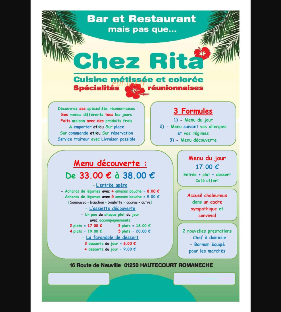 Chez Rita — carte page 6