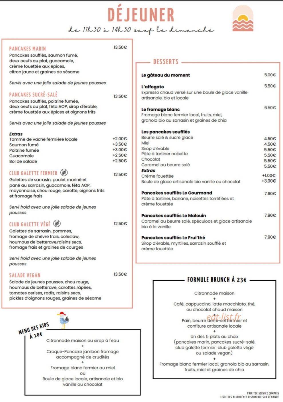 Columbus Café & Co — carte page 2