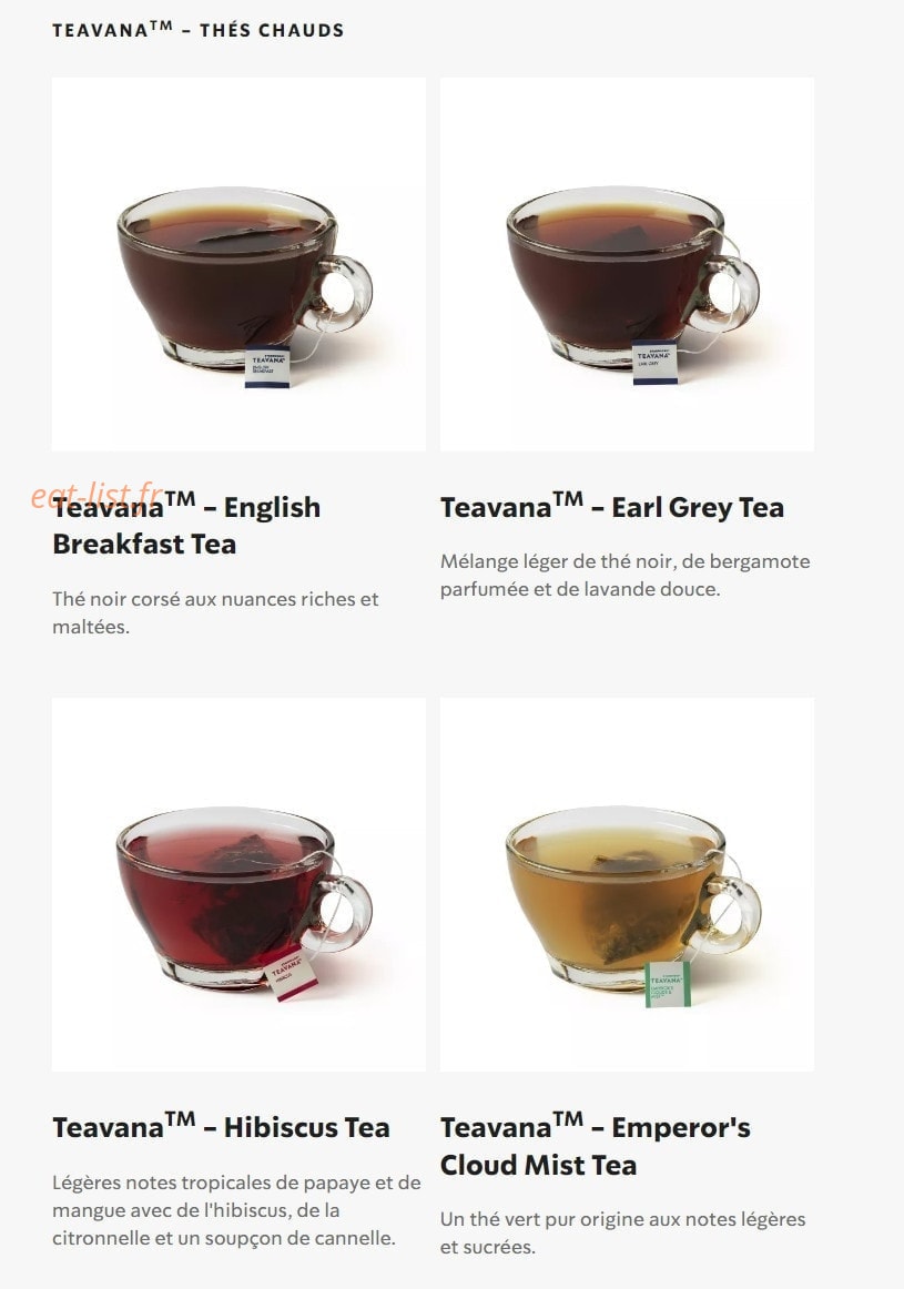 Starbucks Coffee — carte page 29