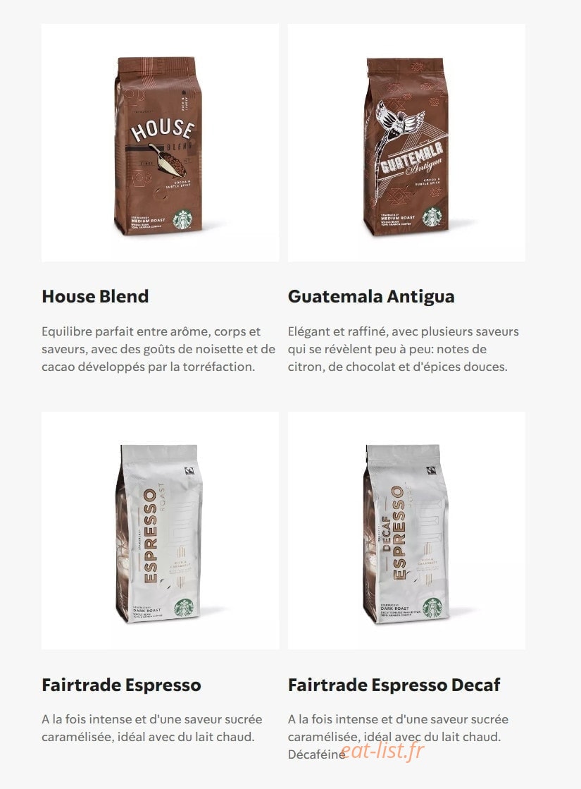 Starbucks Coffee — carte page 14