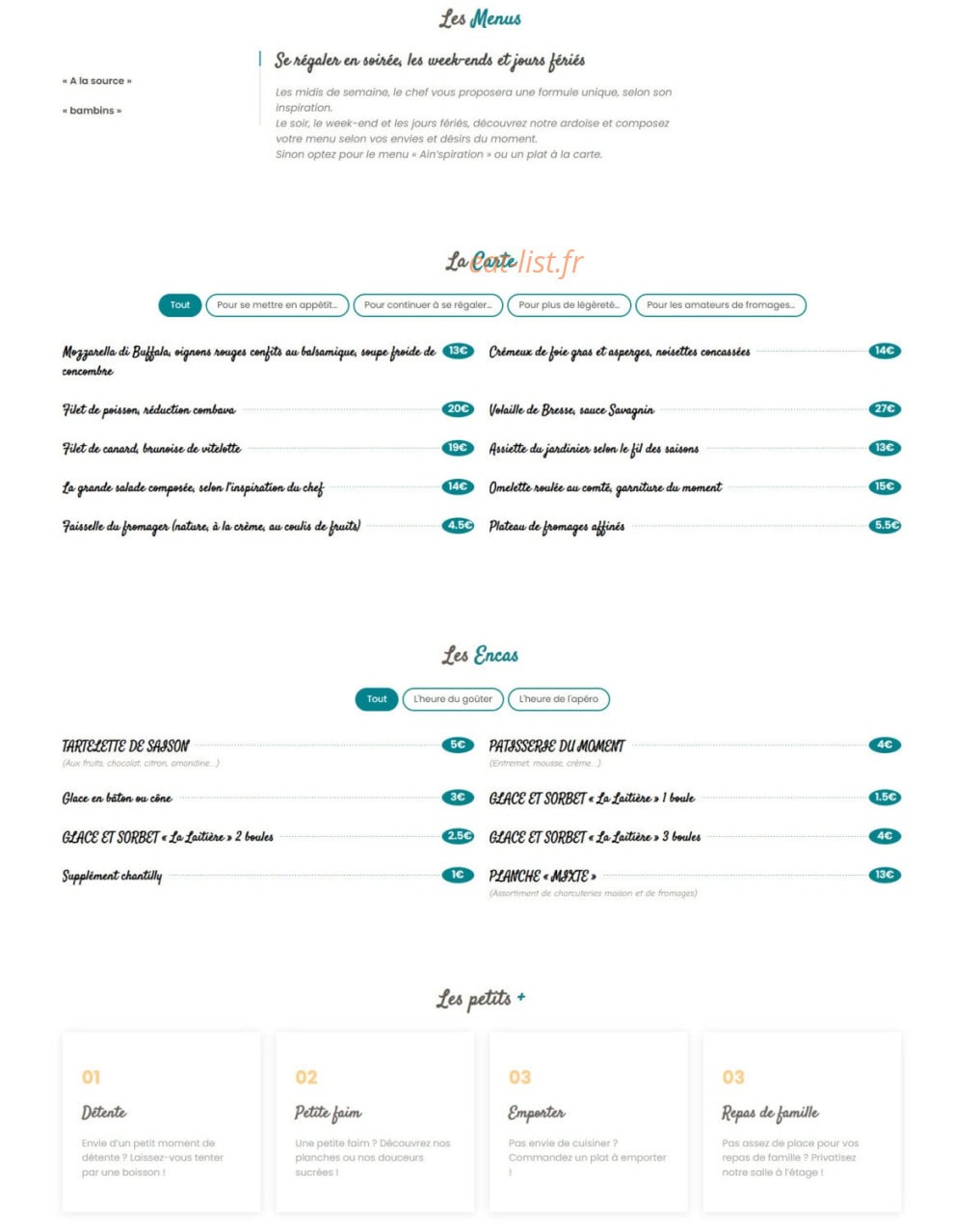 A la source — carte page 1