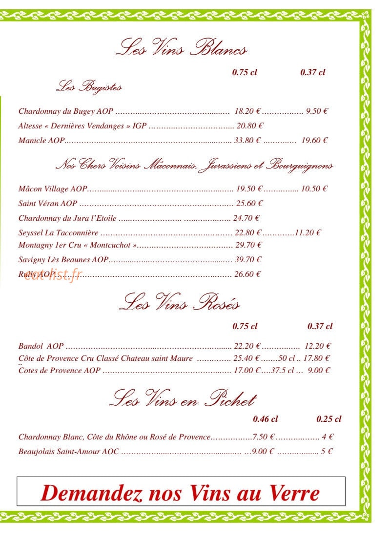 La Ferme des Arcuires — carte page 3