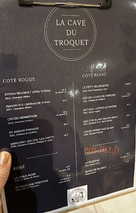 Le Troquet Des Amis — carte page 1