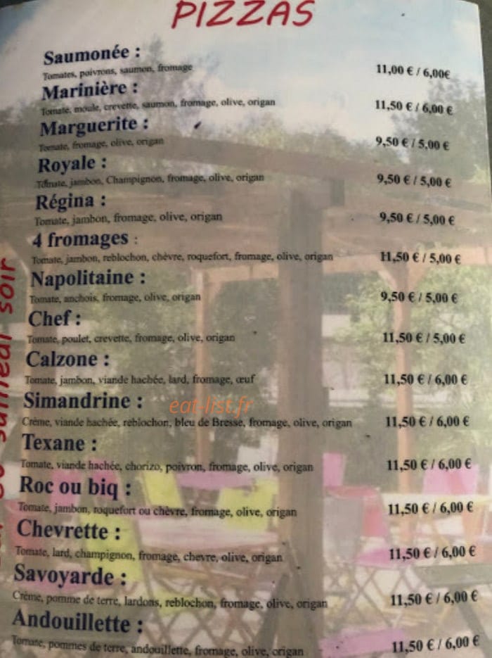 Auberge du Pont — carte page 2
