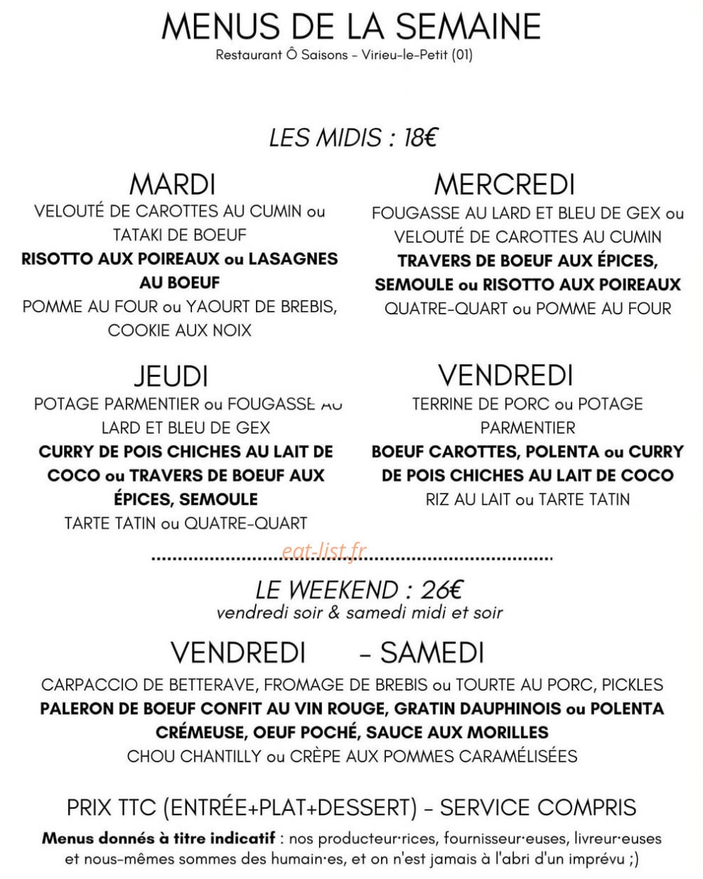 Ô Saisons du Grand Colombier — carte page 1