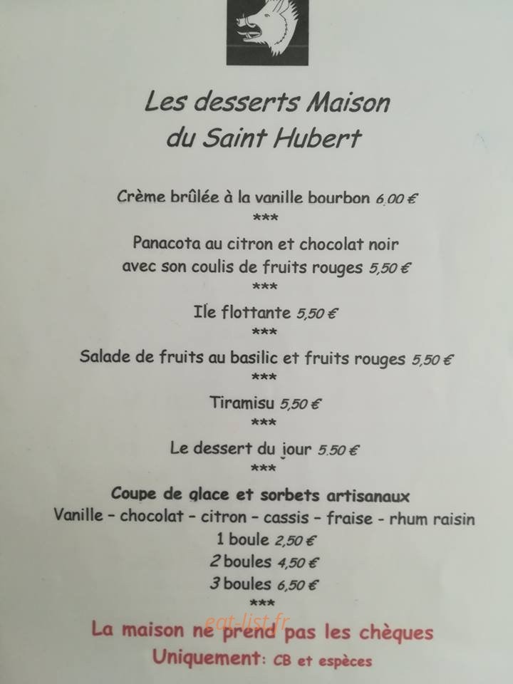 Restaurant Saint-Hubert — carte page 4