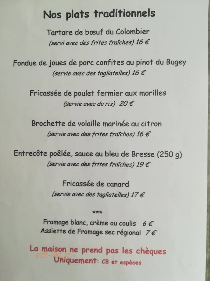 Restaurant Saint-Hubert — carte page 2