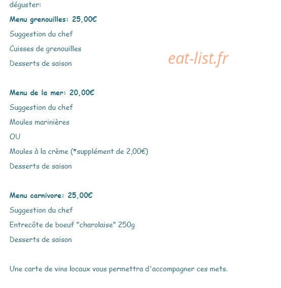 Le Coq'Ain — carte page 1