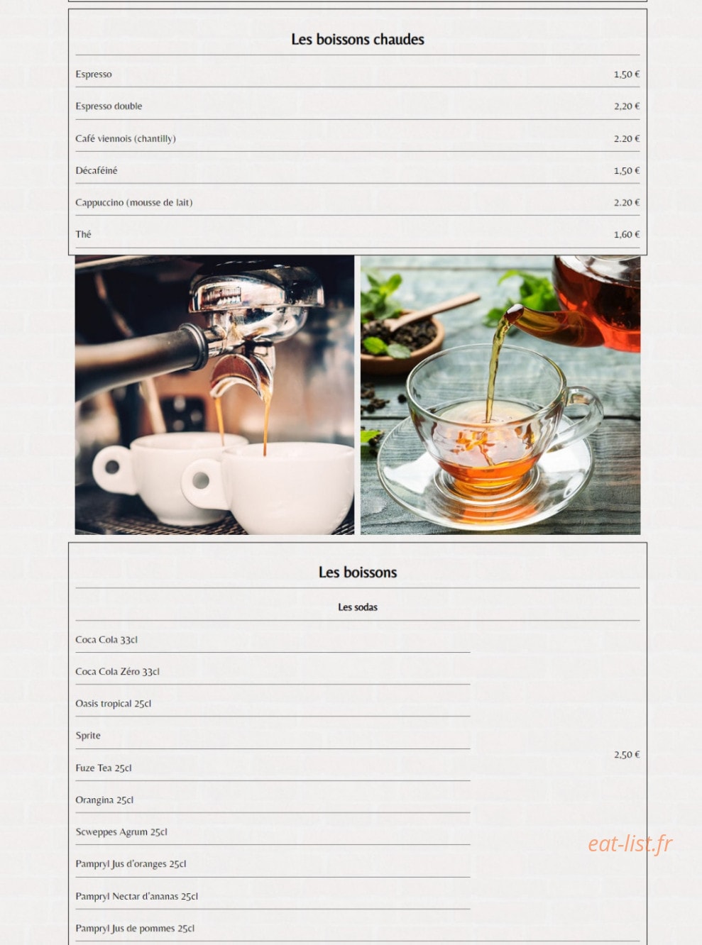 Aux 2 Délices — carte page 5