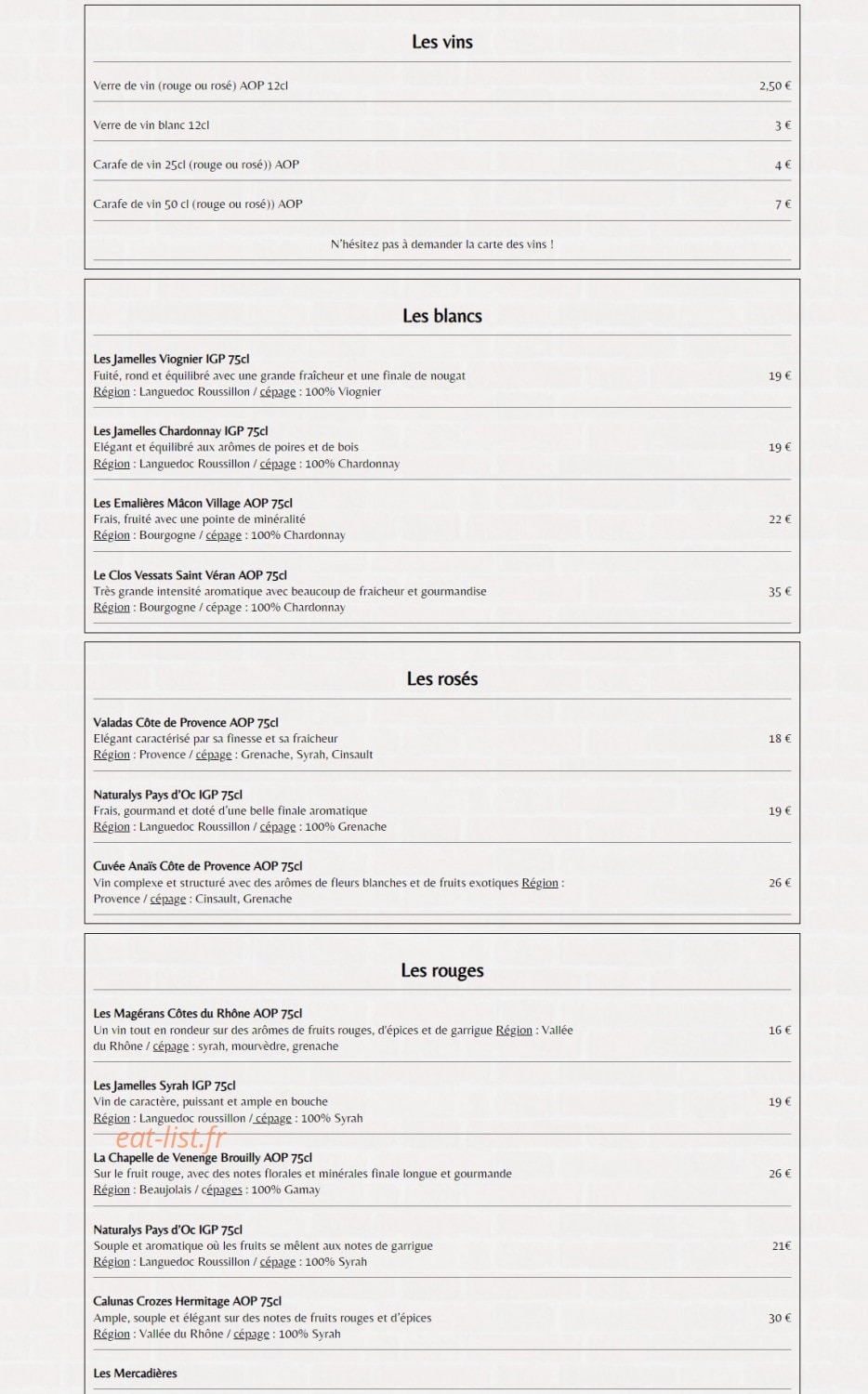 Aux 2 Délices — carte page 7