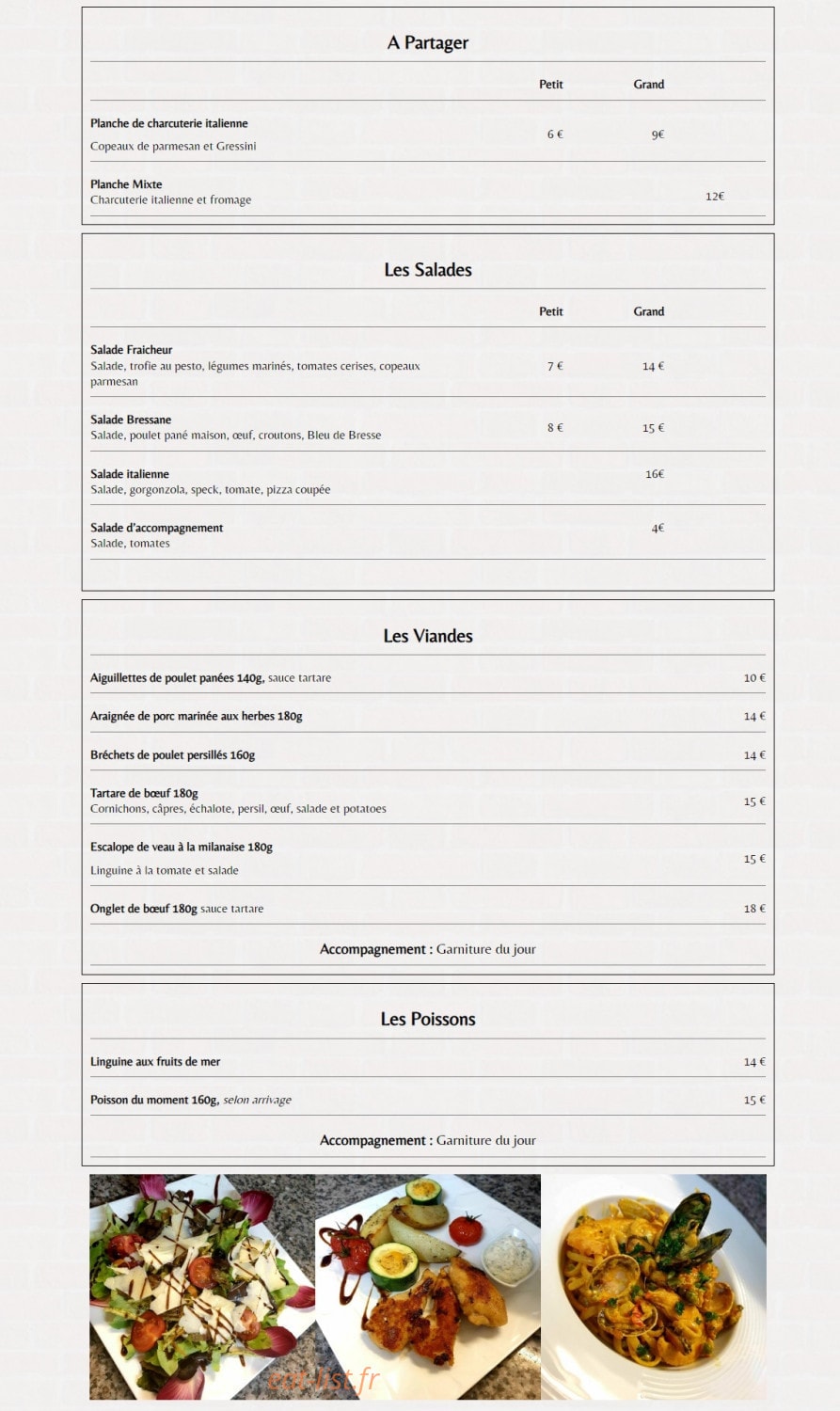 Aux 2 Délices — carte page 2