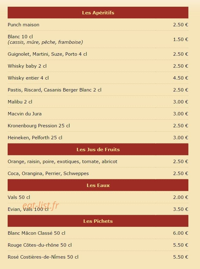 Le Villageois — carte page 1