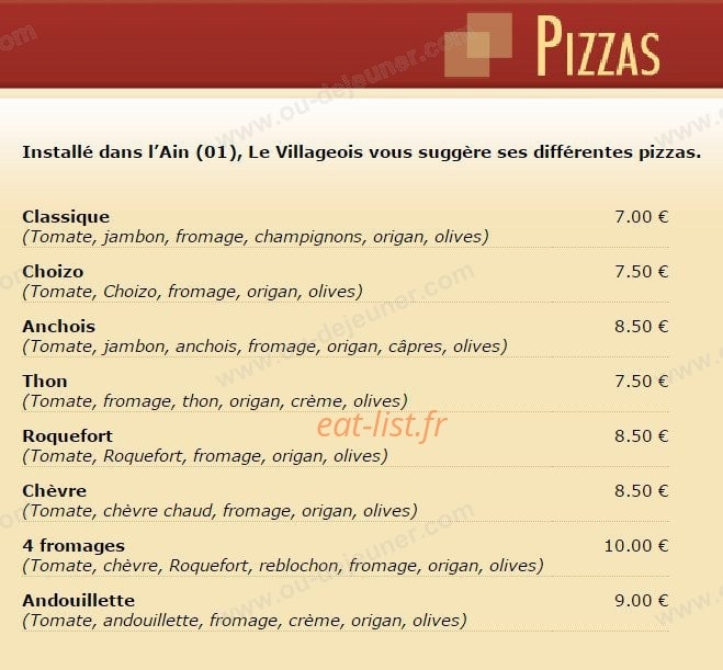 Le Villageois — carte page 8