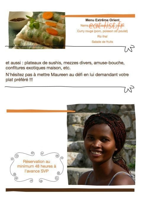 Les Délices de Maureen — carte page 4