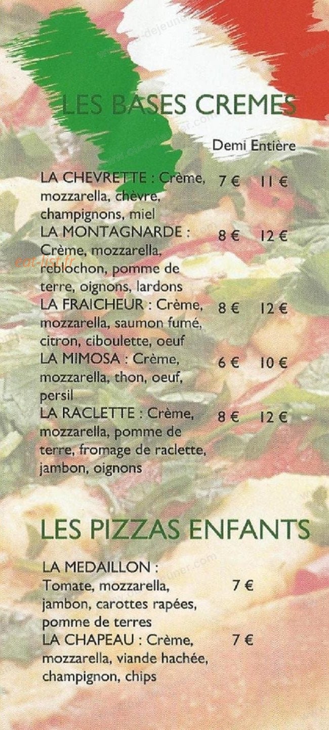 Street pizza — carte page 3