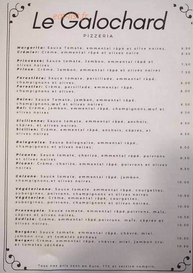 Le Galochard — carte page 1