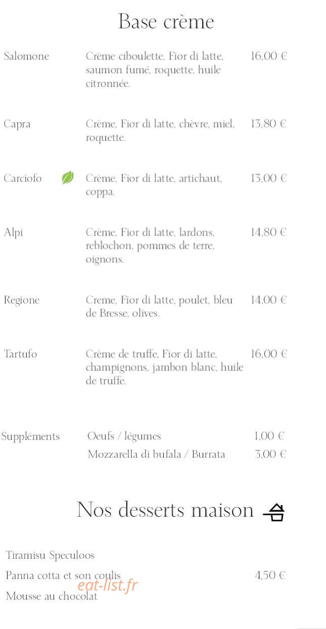 Le Petit Napolitain — carte page 2