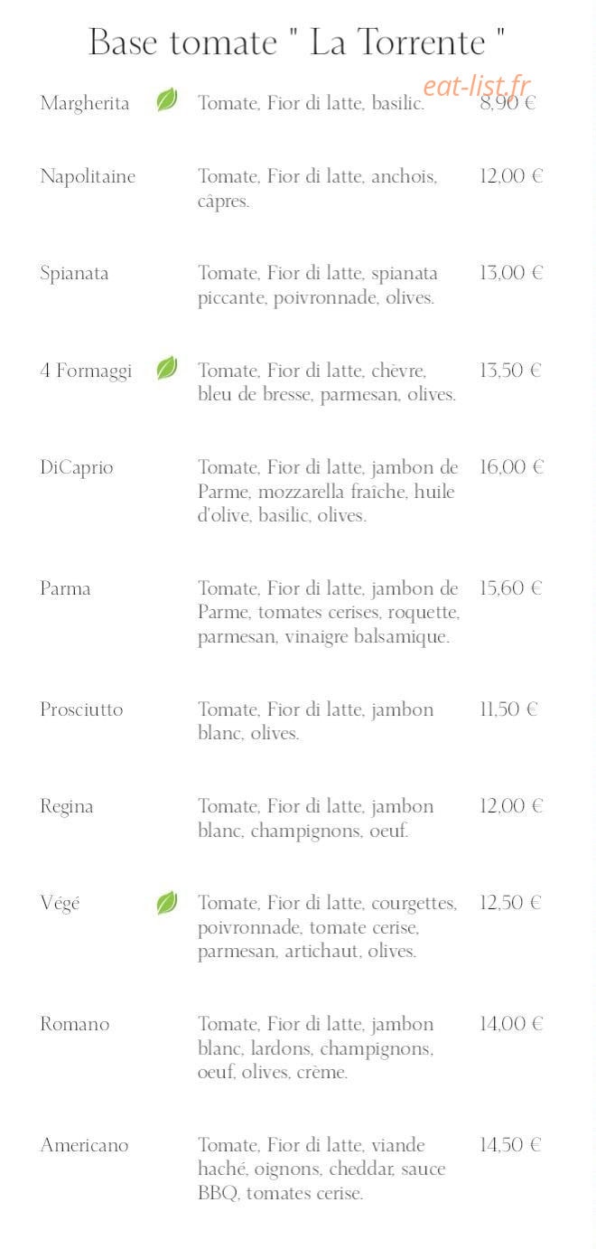 Le Petit Napolitain — carte page 1