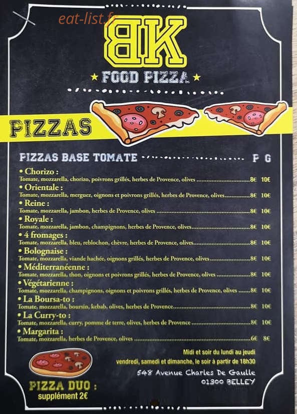 Bk food pizza — carte page 2