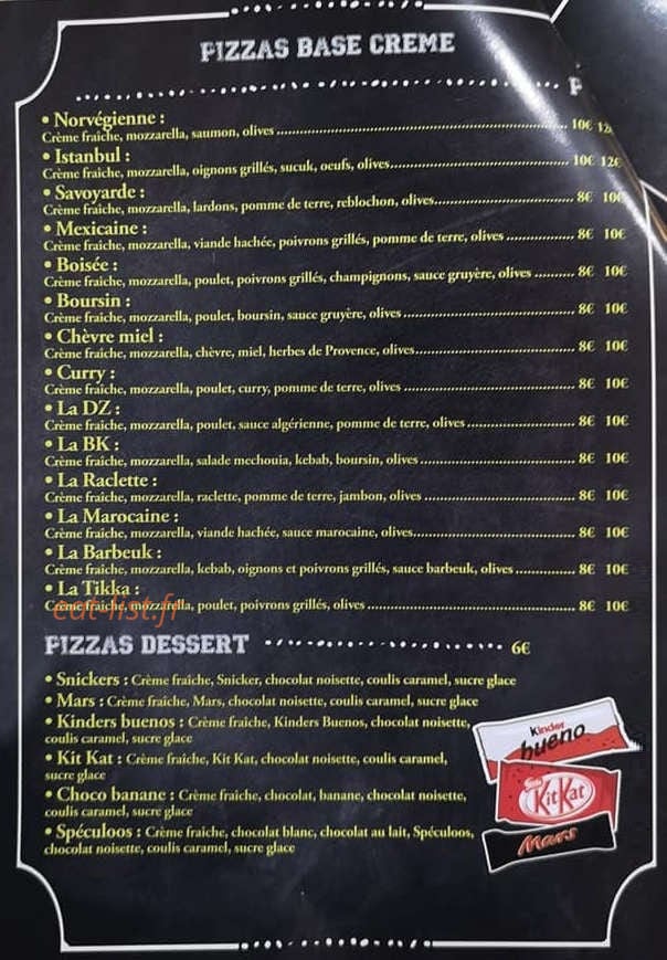 Bk food pizza — carte page 3