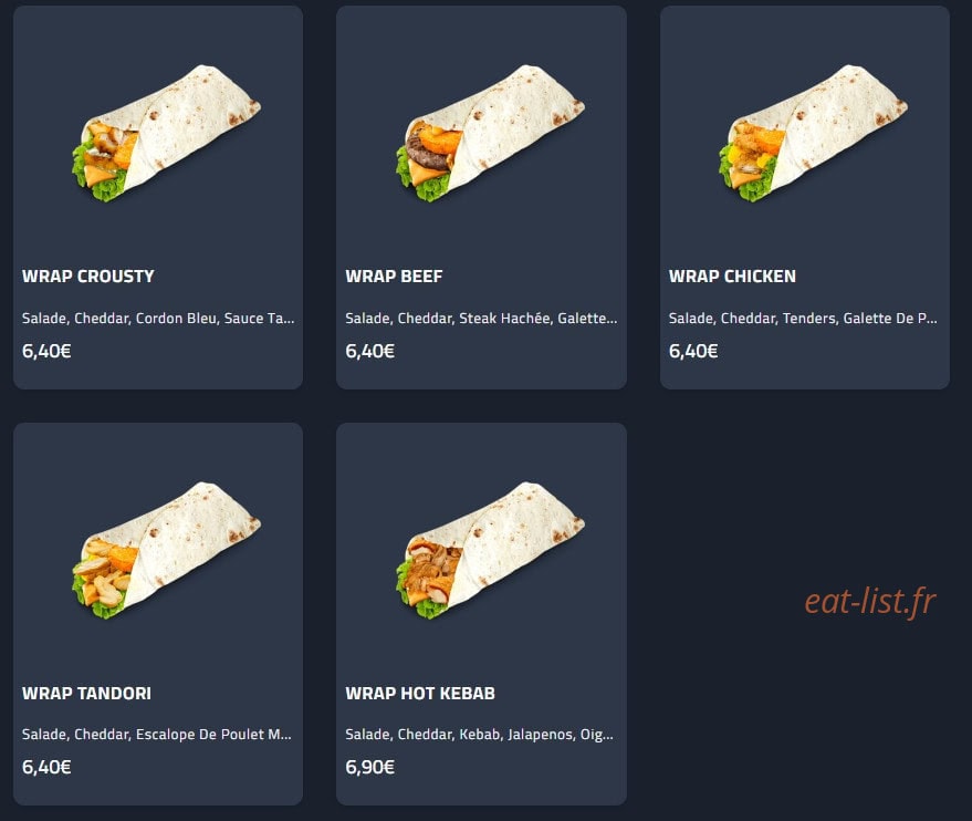 Kebab World — carte page 6
