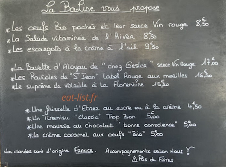 La BaLise — carte page 1